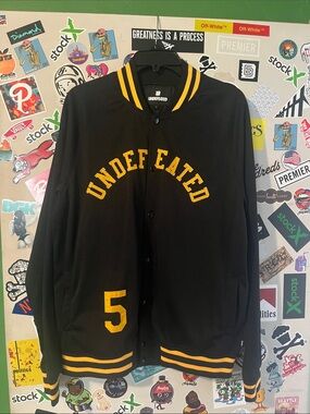 Undefeated Black & Yellow Varsity Bomber Jacket